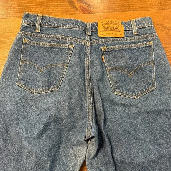 Vtg Levi's 550 Jeans Mens 36x30 Relaxed Fit Tapered Leg 5-Pocket Denim Blue 90s - Picture 6 of 8